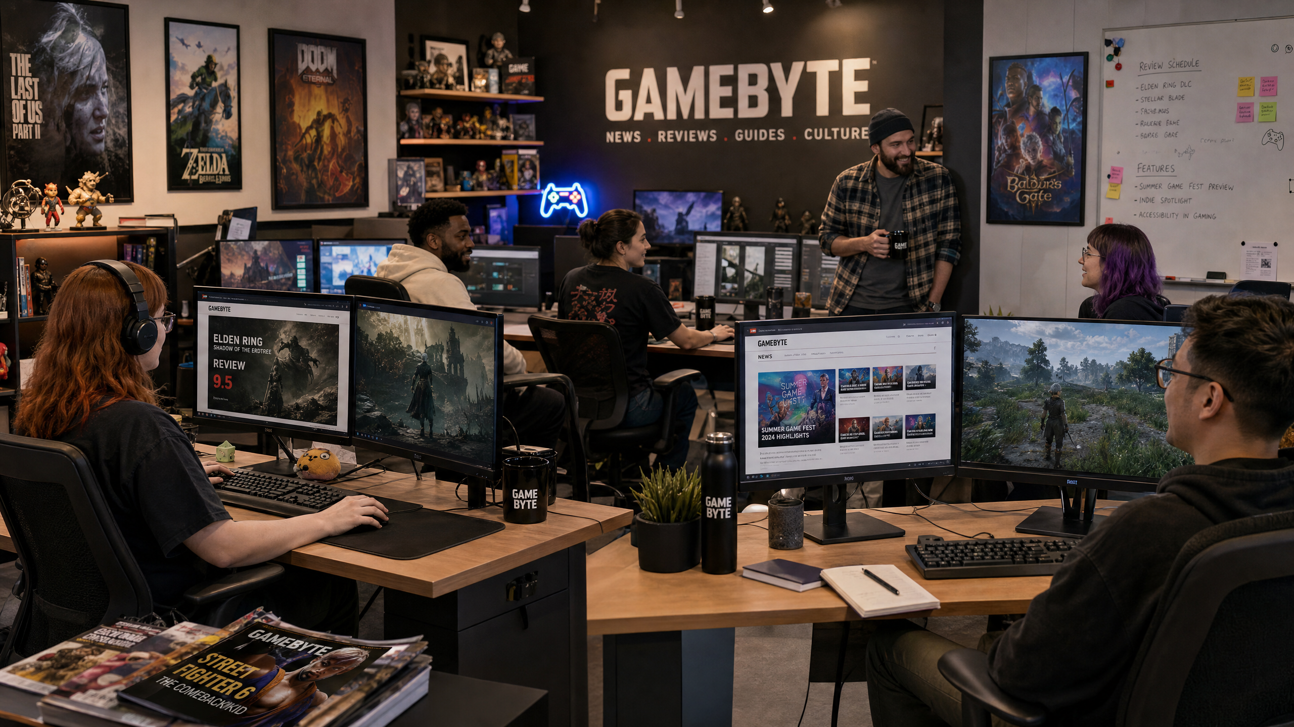 The FitPlaygroundHub editorial team at work